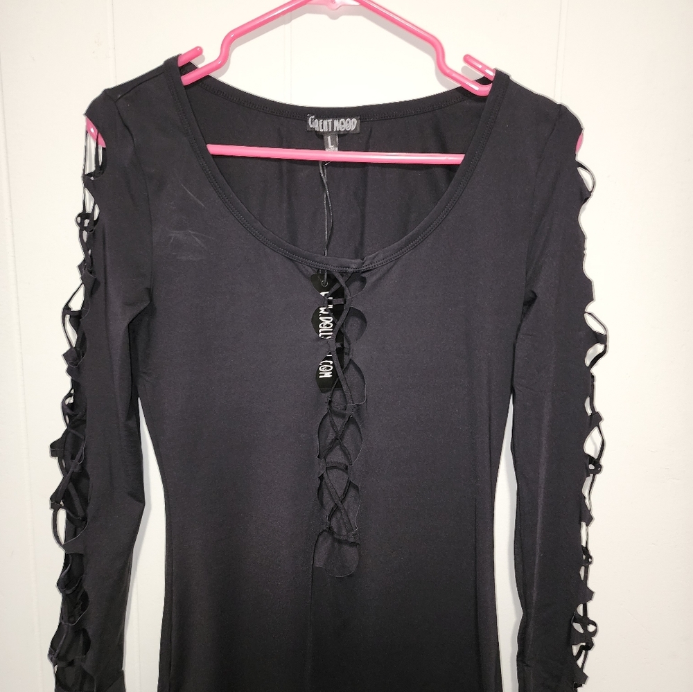 NWT Dolls Kill Sexxy Baby Girl, Cut Up Mini Dress - Picture 12 of 16